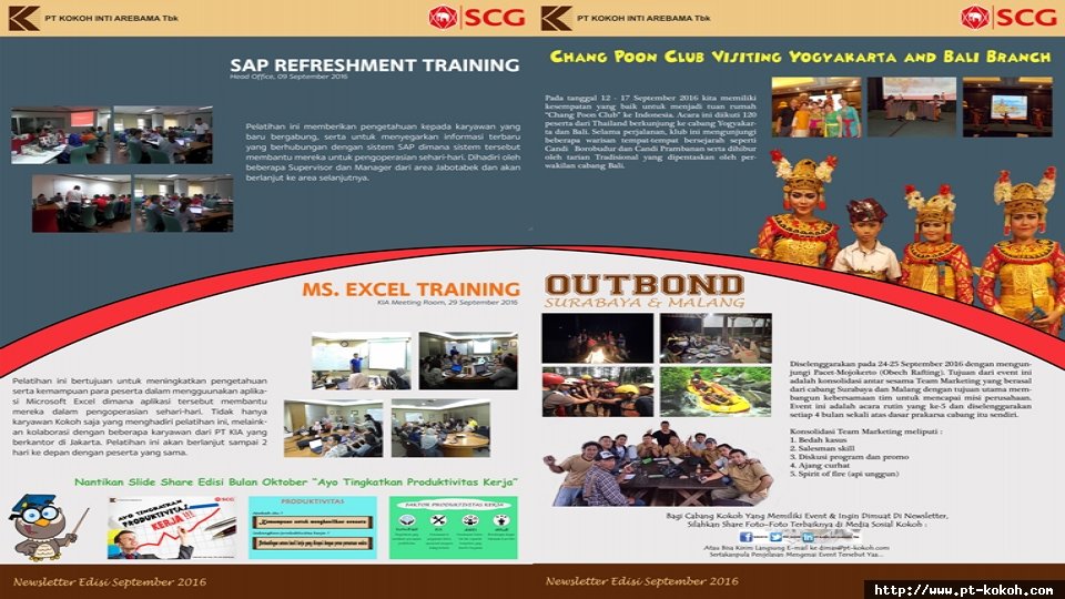 Newsletter Edisi September 2016