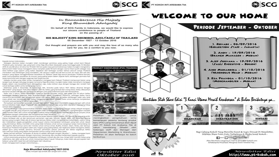 Newsletter Edisi Oktober 2016